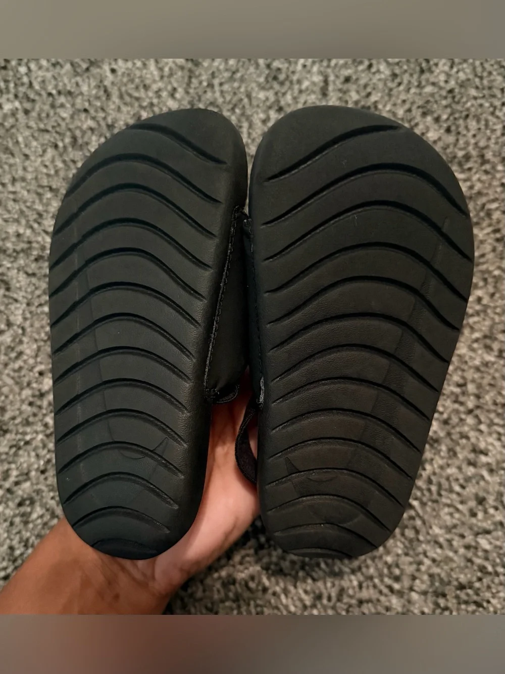 Nike Kids Black and Gold Back-Strap Slide Sandals